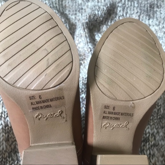 Qupid Camel Open Toe Booties - Picture 10 of 11